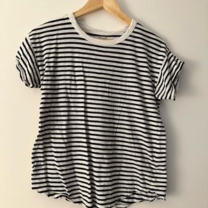 Madewell Black and white striped T